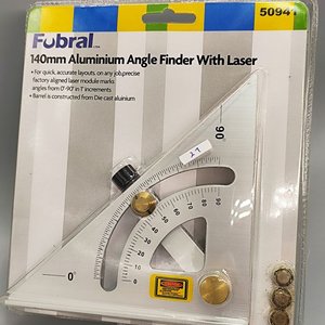 Lote siguiente: Escuadra Triangular Fobral de Aluminio con Nivel Láser y Escala