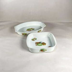 Lote anterior: Dos Fuentes Ovalada y Cuadrada de Porcelana "Vegetales" para Horno
