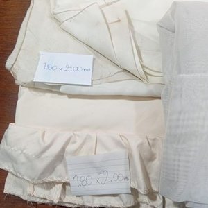 Lote de 6 Cortinas Blancas y Crudas con Diversas Texturas y Medidas - imagen 4