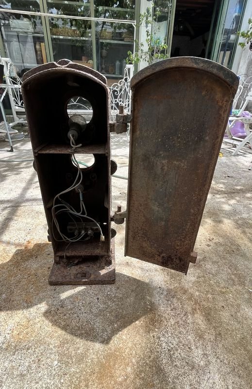 Antiguo farol de cruce de tren británico - imagen 8