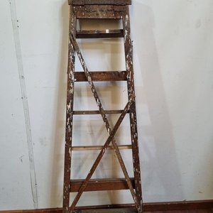 Escalera de pintor plegable de madera de pino con 6 peldaños - imagen 2