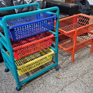 Juego de 2 Canastos Multiuso con Ruedas y sin Ruedas - imagen 2