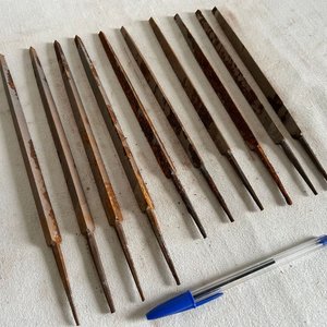 Lote de 10 Limas Metálicas Oxidadas - imagen 2