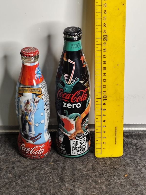 Dos Botellas Coca-Cola Zero Argentina Selladas con Contenido