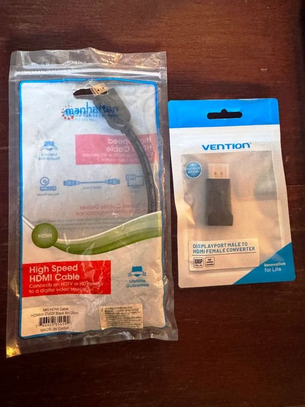 Cable HDMI y Conector HDMI, Nuevo y Sin Uso