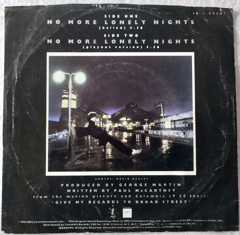 Vinilo de Paul McCartney - No More Lonely Nights - imagen 2