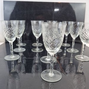 L 276 - 12 Piezas - Set de 12 copas para licor con cuerpo tallado de base redonda y fuste trenzado (Altura 12cm) - imagen 3