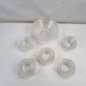 Set de 6 Bowls de Vidrio Labrado con Base Estrella - imagen 4