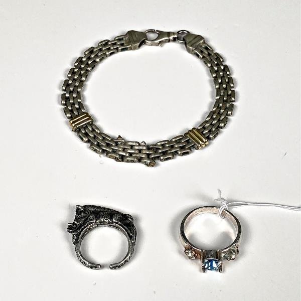 Conjunto de Joyería: Pulsera y Dos Anillos con Detalles - imagen 1