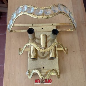 Aplique de Pared Dorado con Cristales para Restaurar - imagen 1