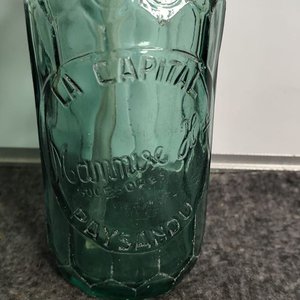 Sifón Antiguo de Vidrio Verde "La Capital" - imagen 6