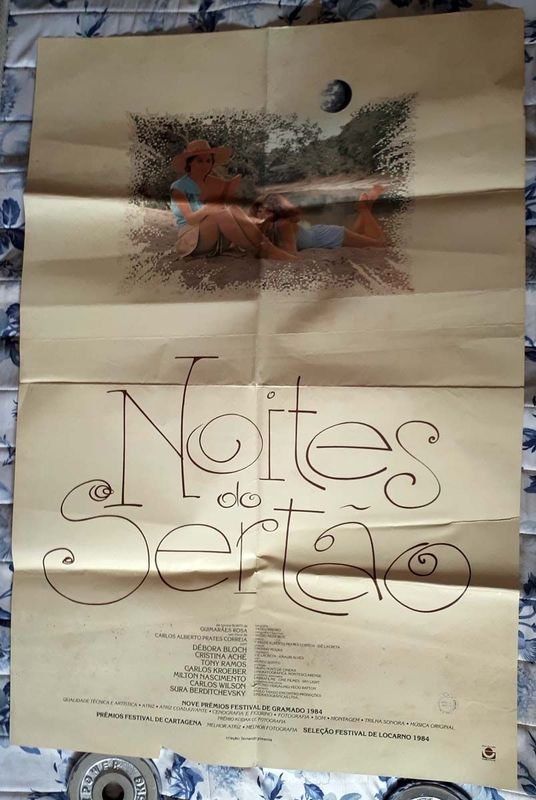 Poster Original "Noites do Sertão" (1984) con Débora Bloch y Milton Nascimento