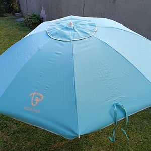 Sombrilla de Jardín Portones Celeste con Funda y Medidor - imagen 4