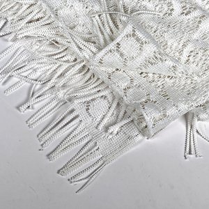 Mantel de Encaje de Ganchillo Blanco con Flecos - 2.50 x 2 mts - imagen 3