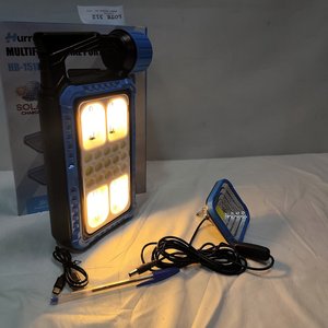 Foco LED Multifunción Recargable Solar y Corriente con Linterna y Panel - imagen 6