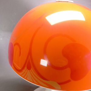 Lámpara de Diseño Tipo Hongo en Acrílico Naranja y Blanco - imagen 6