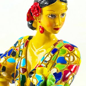 Figura Bailarina Española Colorida en Pasta, 20 cm - imagen 9