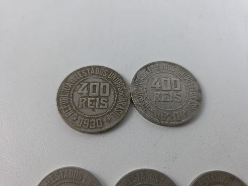 Colección de monedas brasileñas y lira siria en plata - imagen 13
