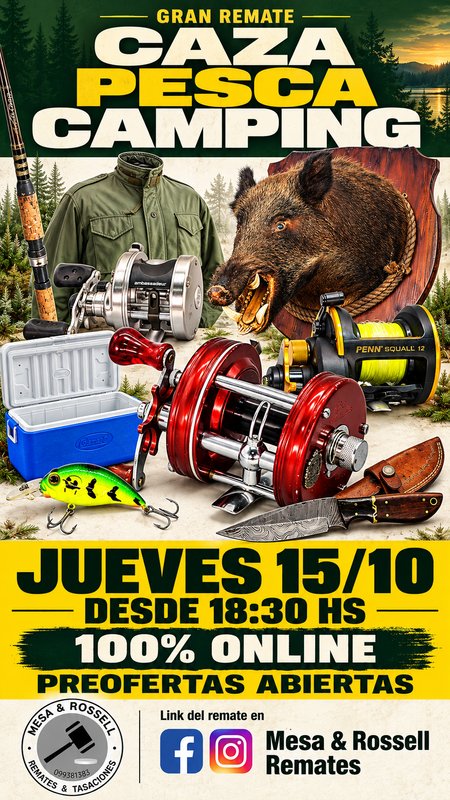 Gran Remate de Caza, Pesca y Camping: Reels Abu Garcia, Penn, Cañas, Cuchillería y Más - imagen 1