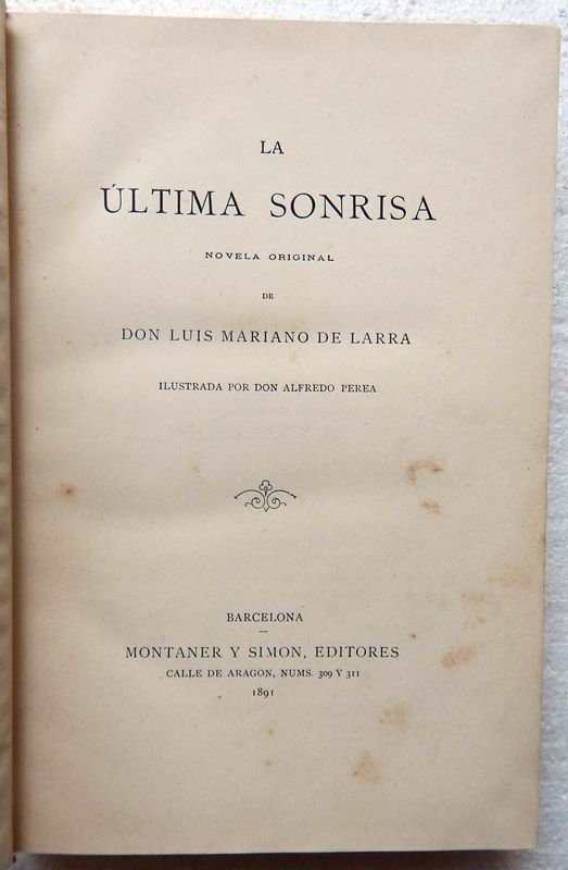 La Última Sonrisa: Novela Original de Luis Mariano De Larra - imagen 3