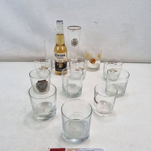 L 494 - 12 Piezas - Surtido de vasos y copas en vidrio con diseños de marcas de bebidas, ideal para completar tu colección o uso diario - imagen 2
