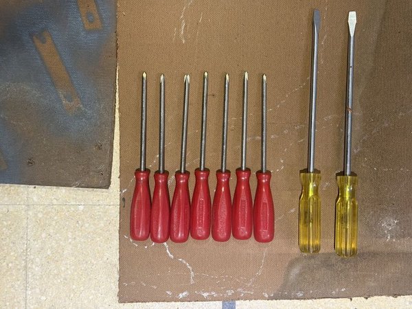 Lote de 7 Destornilladores Philips y 2 Paleta Nuevos