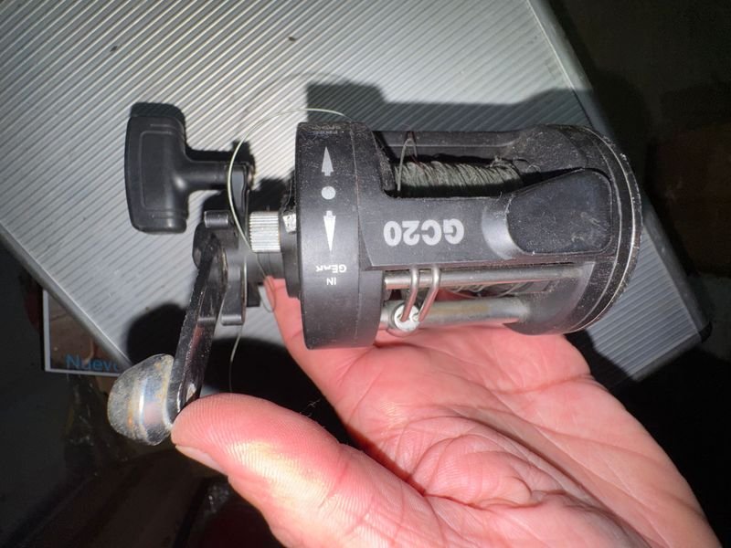Reel de Pesca GC20 Negro con Hilo Verde
