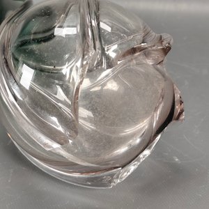 Juego de 2 piezas de cristal: Florero bicolor y despojador ámbar - imagen 16