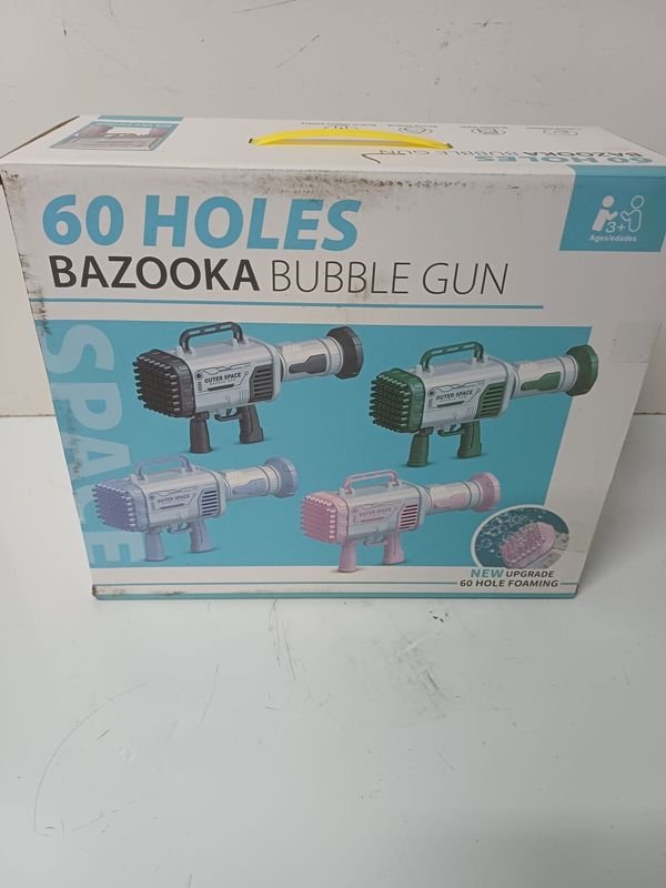 Pistola Lanza Burbujas Bazooka 60 Agujeros Nueva Versión