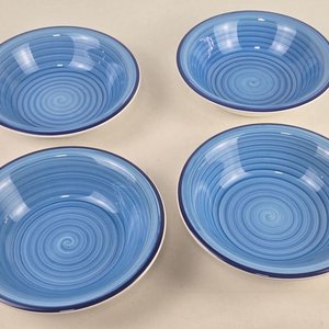 Juego de Vajilla Cerámica Azul Rayado para 4 Personas - imagen 6