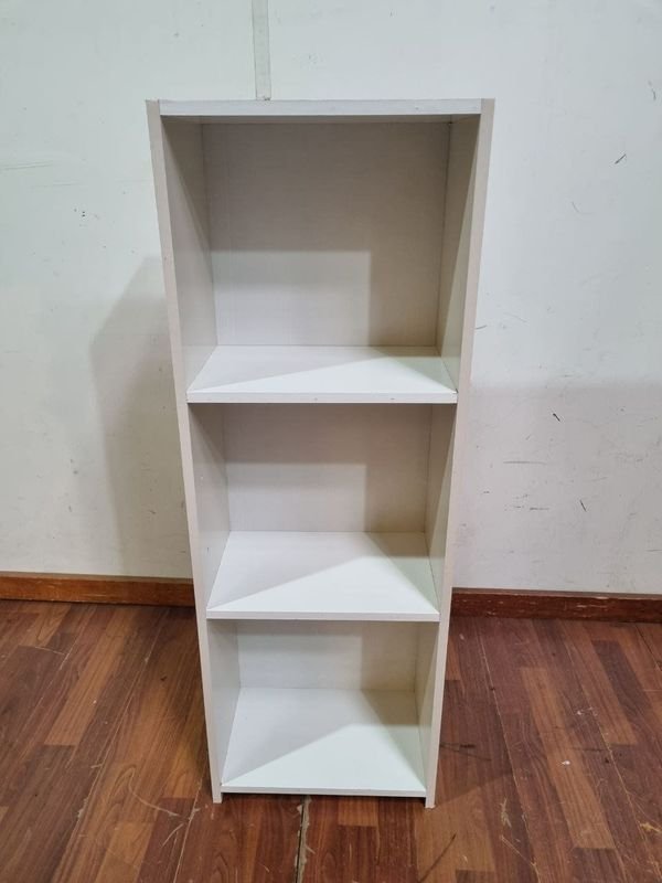 Estantería Blanca de 3 Niveles (40x25x114 cm)