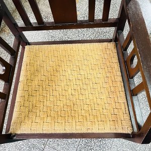 Par de Sillones Antiguos de Roble con Asiento de Cardo - imagen 9