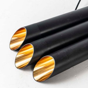Tres Colgantes Tubulares Negros para Iluminación - imagen 2