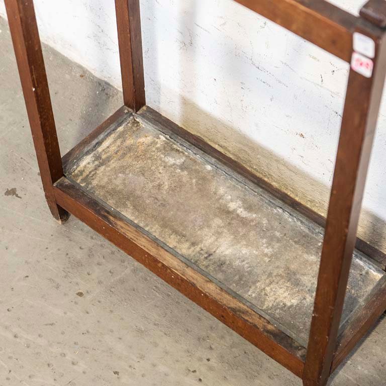 Paragüero de madera con bandeja de chapa para exterior - imagen 3