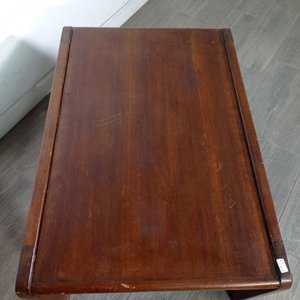 Mesa de Sala Rectangular de Madera Oscura - imagen 4