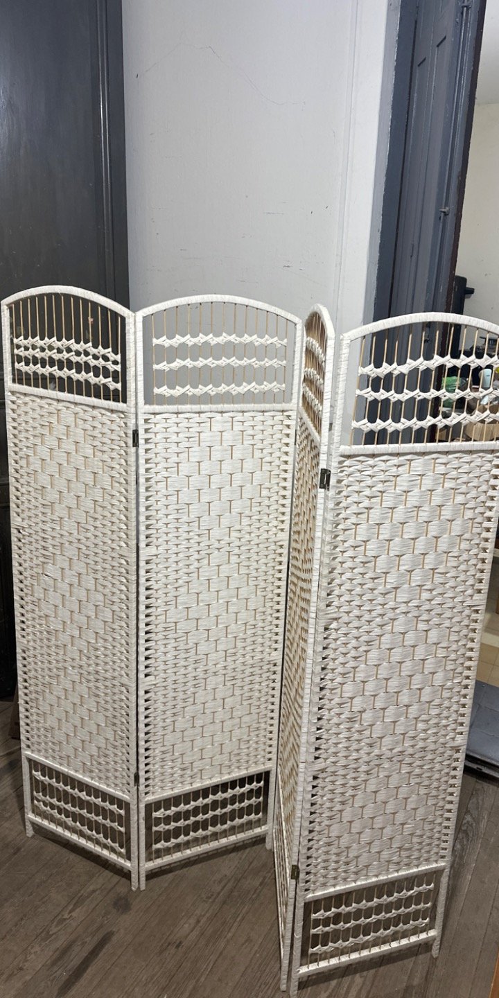 Biombo Divisorio Blanco Plegable