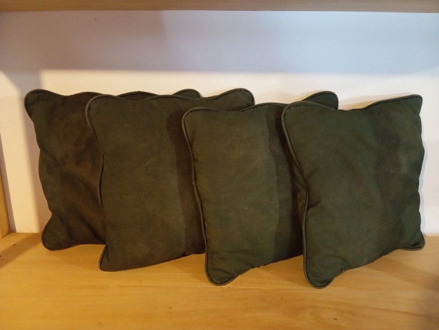 Almohadones de algodón verde y negro - imagen 2