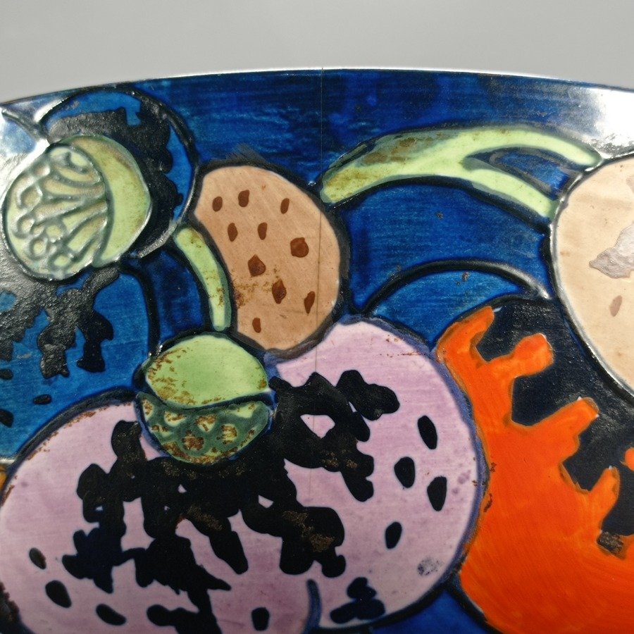Centro inglés multicolor pintado a mano en relieve - imagen 9
