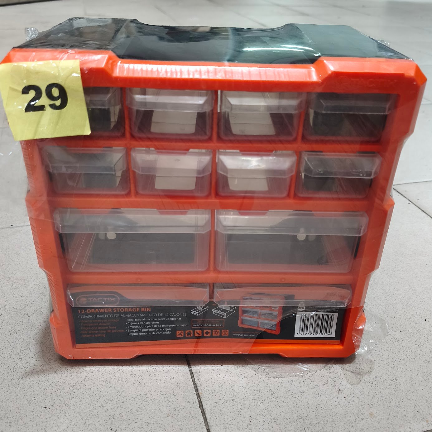 Organizador de 12 Cajones Transparentes para Tornillería y Repuestos