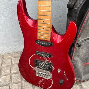 Guitarra Eléctrica Aria Pro II Roja con Funda Gracia - imagen 2