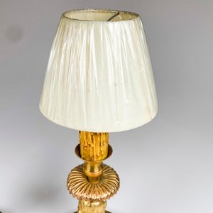 Par de lamparas de bronce con pantallas ,alturas 38 cm - imagen 4
