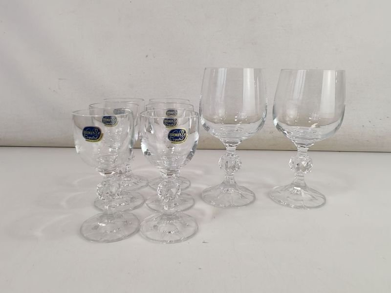 Lote siguiente: Vajillas de cristal Borhemia