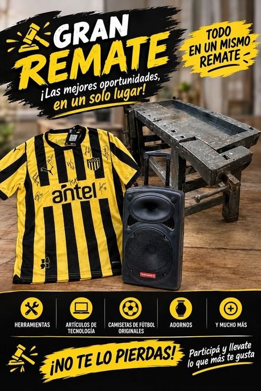Remate de Oportunidades: Camiseta de Fútbol, Parlante y Mueble Antiguo