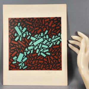 Serigrafía "Rectángulos XLIX" de Pedro Costigliolo, 1975 - imagen 5