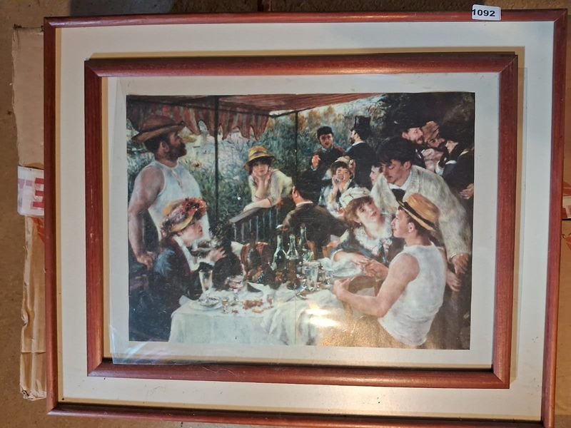 Lote anterior: Reproducción enmarcada de la pintura 'El almuerzo de los remeros'