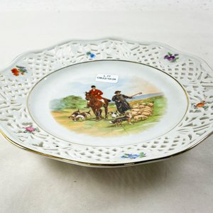 Plato Decorativo de Porcelana Bavaria Schuman Arzberg con Ala Calada - imagen 2