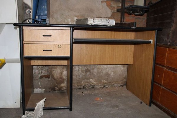 Escritorio marrón claro - Mueble de escritorio antiguo - imagen 1