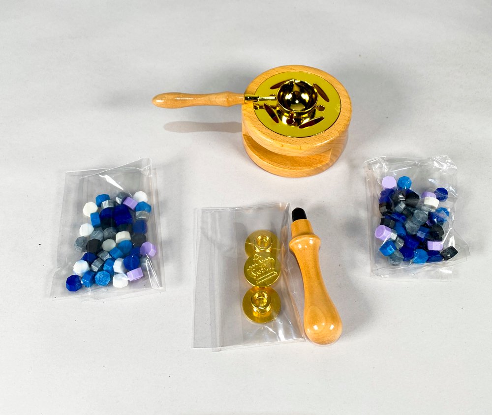 Kit de Sello de Cera con Accesorios y Vela Roja