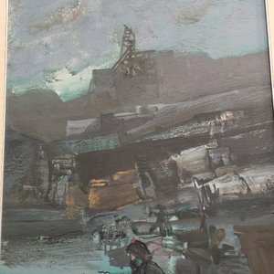 Pintura "Higo Nantes" Acrílico sobre Fibra con Marco Plateado - imagen 5