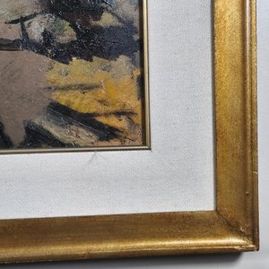 Óleo sobre lienzo "Escena Ecuestre" de Alfredo Blengio, firmado - imagen 6